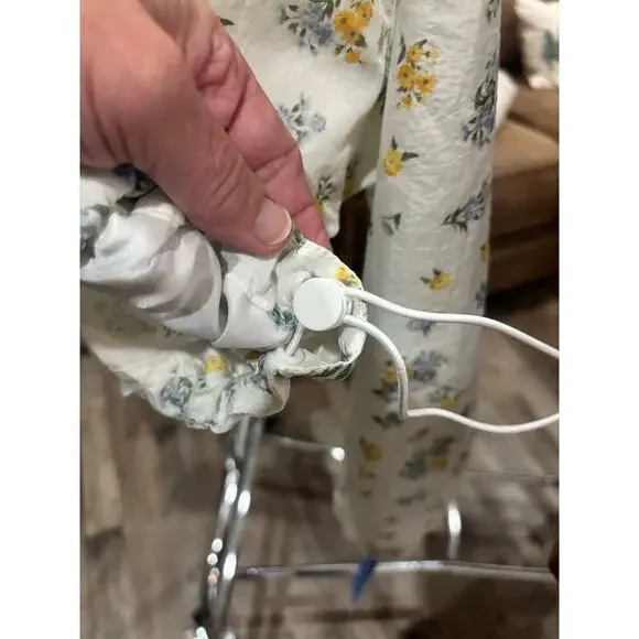 Aeropostale Floral Colorblock windbreaker L Cropped Drawstring soft romantic y2k - Picture 7 of 8